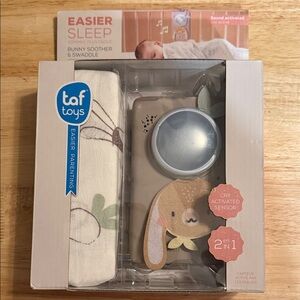 Bunny Soother & Swaddle - Cream and Brown